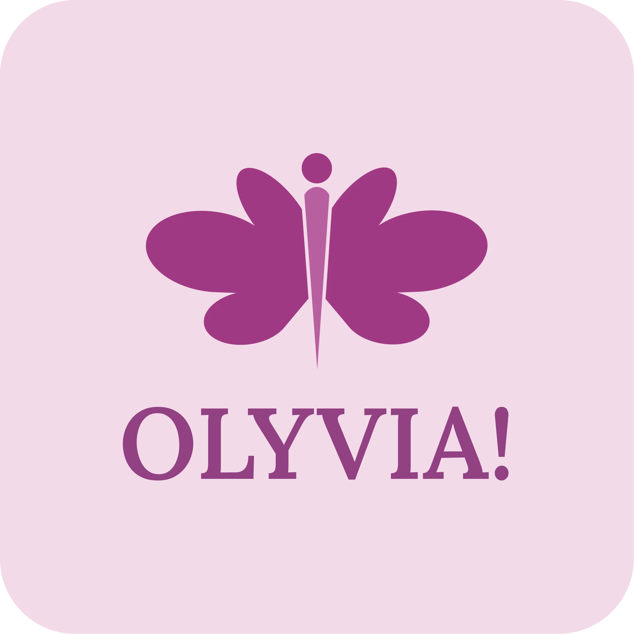 Logo application Olyvia sur fond rose